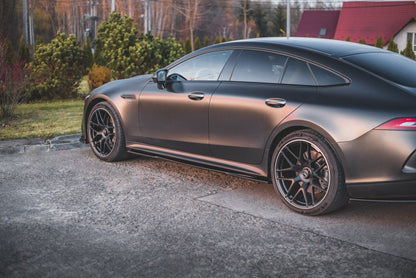 Seitenschweller Ansatz für Mercedes-AMG GT 53 4-Door Coupe schwarz Hochglanz