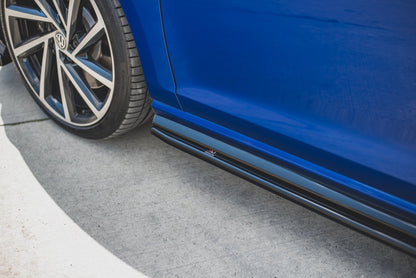 Seitenschweller Ansatz für V.4 VW Golf 7 R / R-Line Facelift Carbon Look