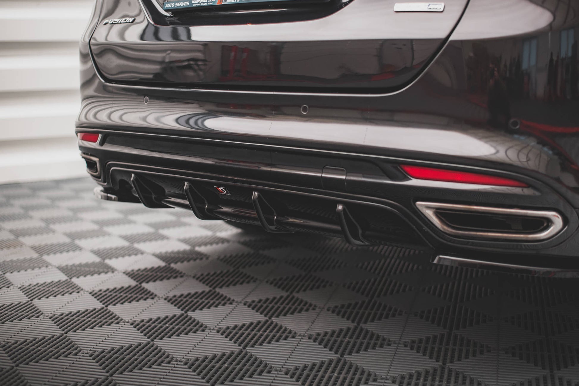 Diffusor Heck Ansatz für Ford Mondeo Mk5 Carbon Look