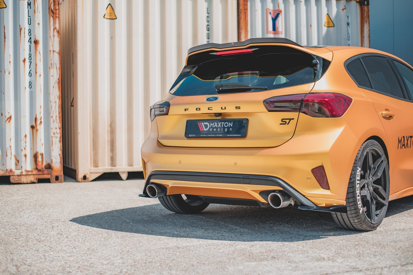 Heck Ansatz Flaps Diffusor V.2 für Ford Focus ST Mk4  schwarz matt