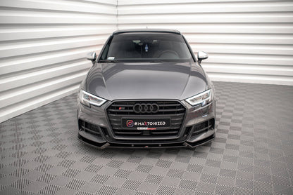 Front Ansatz V.1 für Audi S3 Sportback 8V Facelift Carbon Look