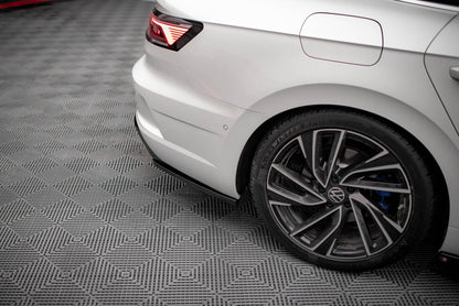 Heck Ansatz Flaps Diffusor für Volkswagen Arteon R Carbon Look