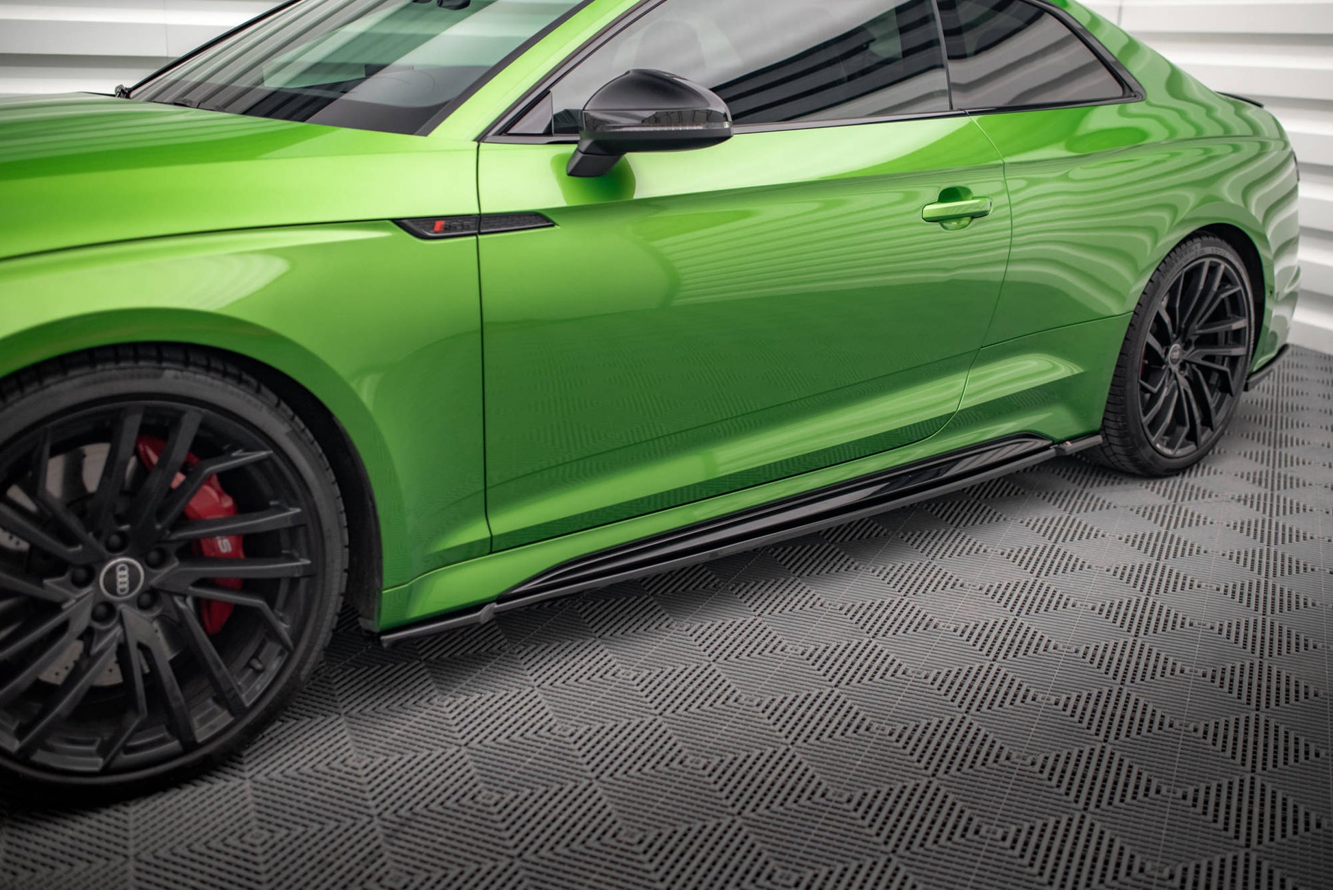 Seitenschweller Ansatz für Audi RS5 Coupe F5 Facelift Carbon Look