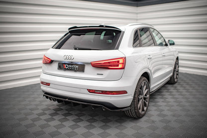 Spoiler CAP für Audi Q3 8U Facelift schwarz matt