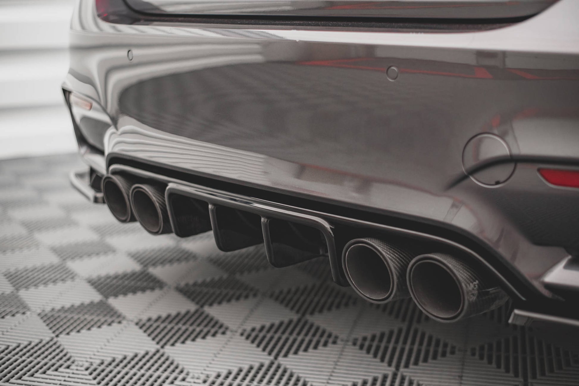 Diffusor Heck Ansatz für BMW M4 F82 schwarz matt