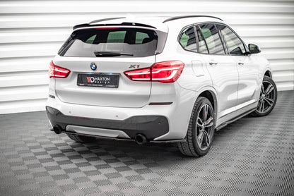 Heck Ansatz Flaps Diffusor für BMW X1 M-Paket F48 Carbon Look