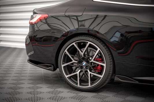 Heck Ansatz Flaps Diffusor V.2 für BMW 4er M-Paket G22 schwarz matt