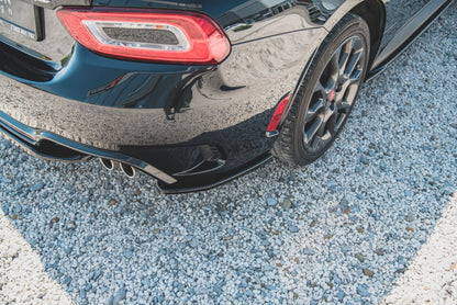 Heck Ansatz Flaps Diffusor für Fiat 124 Spider Abarth schwarz Hochglanz