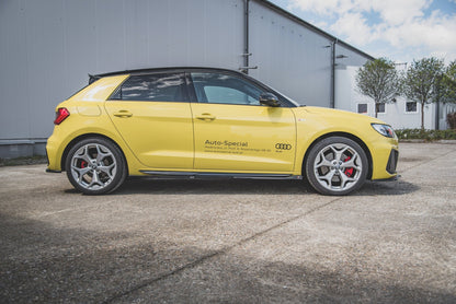 Seitenschweller Ansatz für Audi A1 S-Line GB schwarz matt