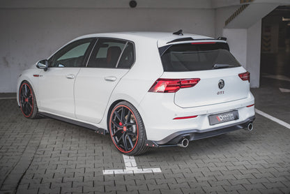 Heck Ansatz Flaps Diffusor +Flaps für V.2 Volkswagen Golf 8 GTI