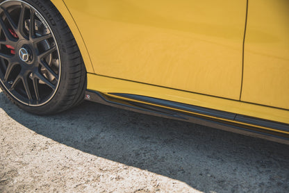 Seitenschweller Ansatz für Mercedes-AMG A 45 S W177 schwarz matt
