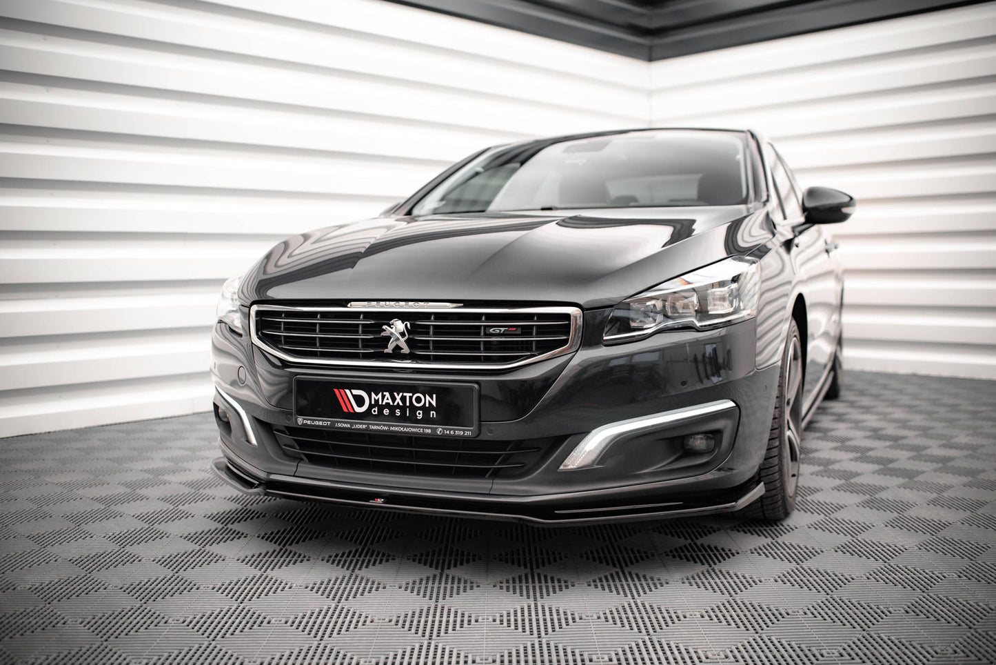 Front Ansatz V.2 für Peugeot 508 GT Mk1 Facelift schwarz matt