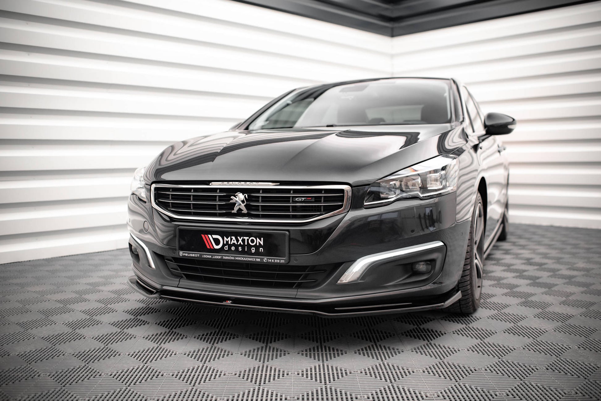 Front Ansatz V.2 für Peugeot 508 GT Mk1 Facelift schwarz matt
