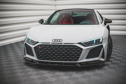 Front Ansatz V.1 für Audi R8 Mk2 Facelift schwarz Hochglanz