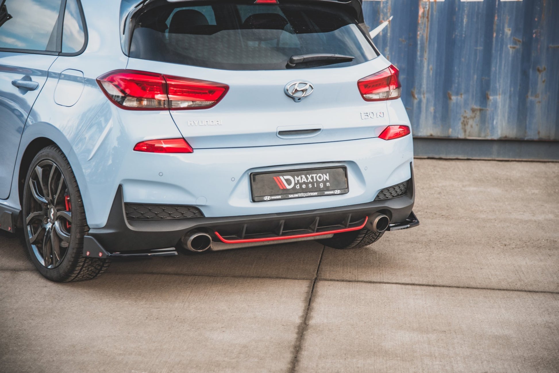 Heck Ansatz Flaps Diffusor +Flaps für V.6 Hyundai I30 N Mk3 Hatchback