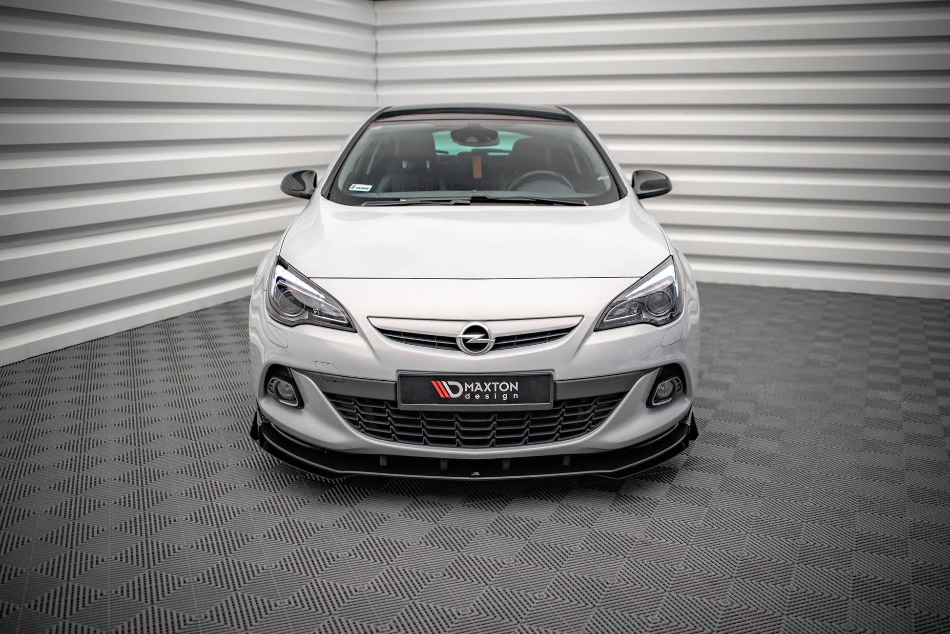 Street Pro Front Ansatz für +Flaps für V.1 + Flaps Opel Astra GTC OPC-Line J schwarz Hochglanz
