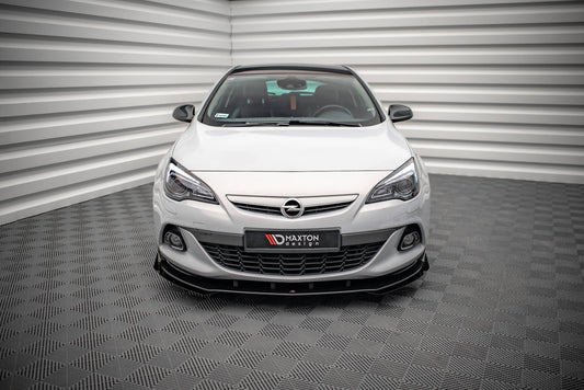 Street Pro Front Ansatz für +Flaps für V.1 + Flaps Opel Astra GTC OPC-Line J schwarz Hochglanz
