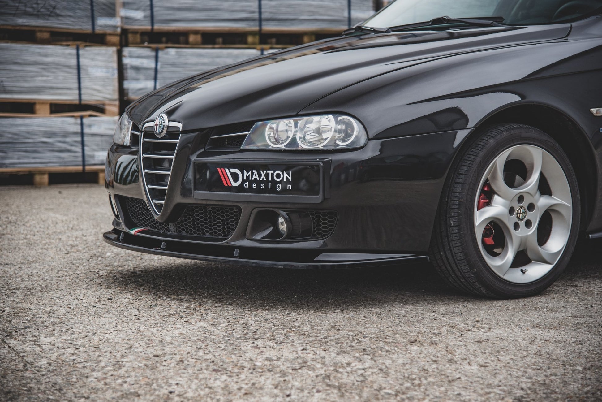 Front Ansatz für Alfa Romeo 156 Facelift schwarz matt