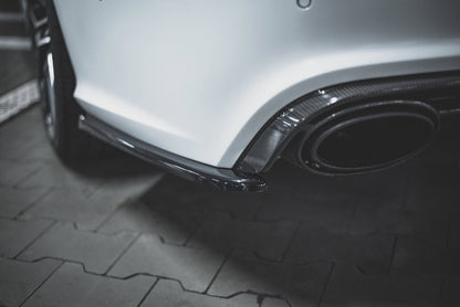 Heck Ansatz Flaps Diffusor V.2 für Audi RS6 C7 Carbon Look