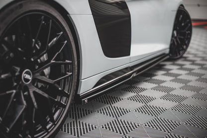 Seitenschweller Ansatz für Audi R8 Mk2 Facelift schwarz matt