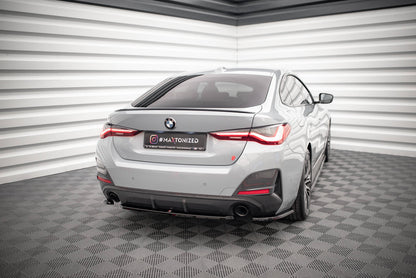 Mittlerer Diffusor Heck Ansatz für BMW 4er Gran Coupe M-Paket G26 Carbon Look