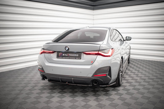 Mittlerer Diffusor Heck Ansatz für BMW 4er Gran Coupe M-Paket G26 schwarz matt
