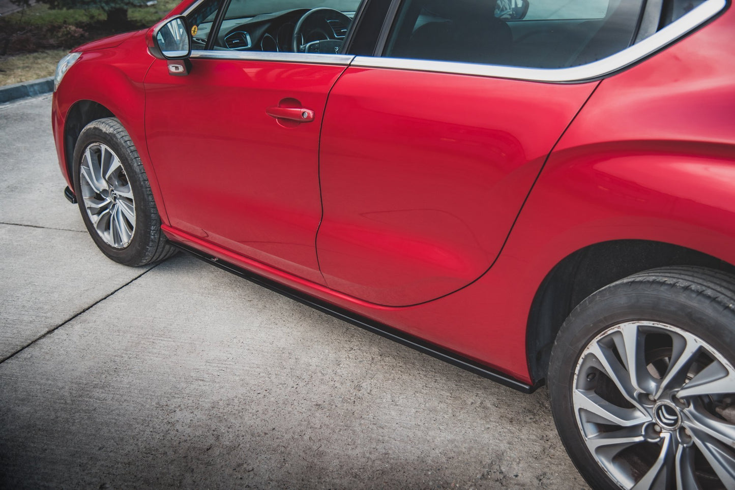 Seitenschweller Ansatz für Citroen DS4 schwarz matt