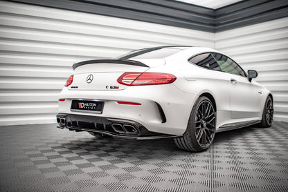 Mittlerer Diffusor Heck Ansatz DTM Look für Mercedes-AMG C 63 AMG Coupe C205 Facelift Carbon Look