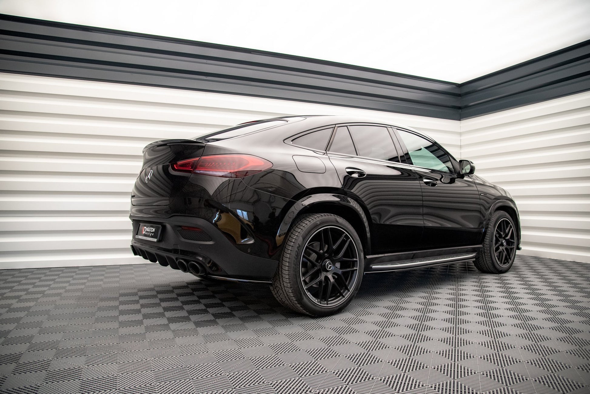 Seitenschweller Ansatz für Mercedes-AMG GLE Coupe C167 schwarz matt