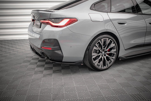 Heck Ansatz Flaps Diffusor V.2 für BMW 4er Gran Coupe M-Paket G26 schwarz Hochglanz