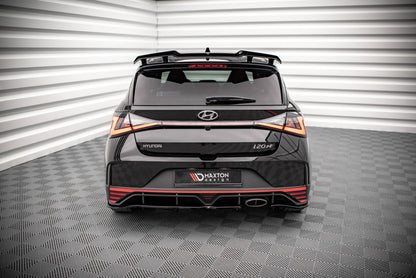 Mittlerer Diffusor Heck Ansatz DTM Look für Hyundai I20 N Mk3 schwarz Hochglanz
