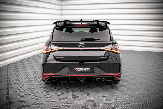 Mittlerer Diffusor Heck Ansatz DTM Look für Hyundai I20 N Mk3 schwarz Hochglanz