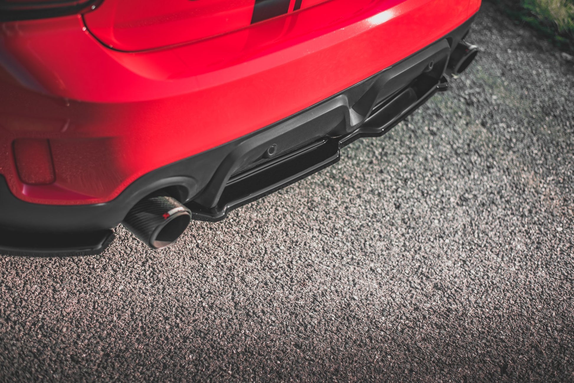 Mittlerer Diffusor Heck Ansatz für Mini Countryman Mk2 F60 JCW Carbon Look