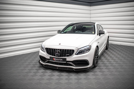 Front Ansatz V.2 für Mercedes-AMG C63 Coupe C205 Facelift schwarz Hochglanz