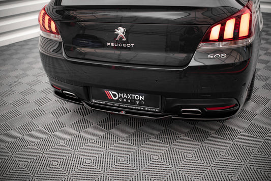 Mittlerer Diffusor Heck Ansatz für Peugeot 508 GT Mk1 Facelift Carbon Look