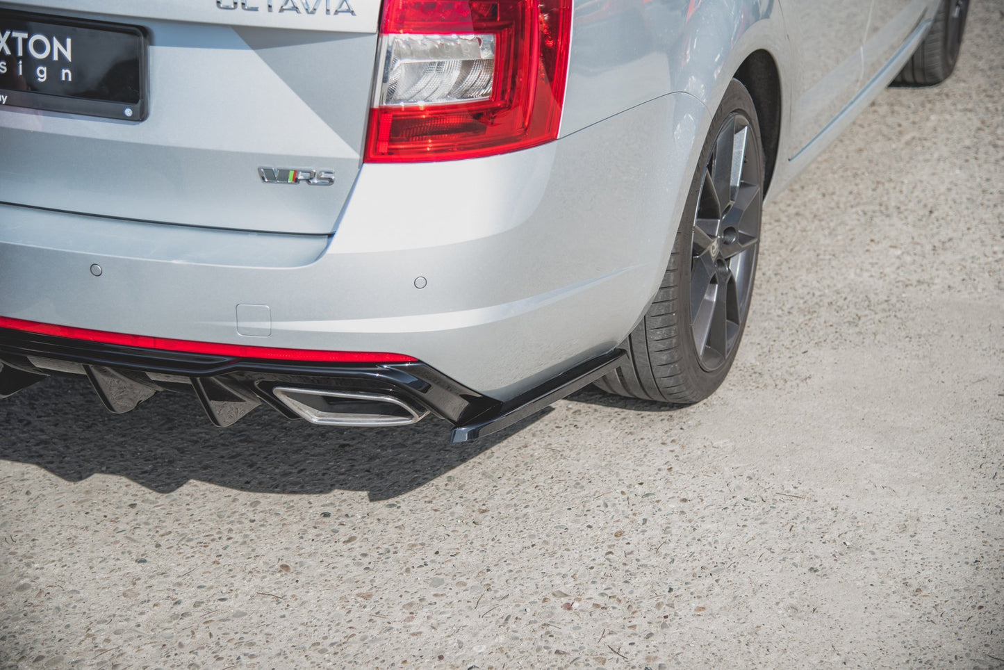 Heck Ansatz Flaps Diffusor V.2 für Skoda Octavia RS Mk3/Mk3 FL Hatchback/Kombi  schwarz matt