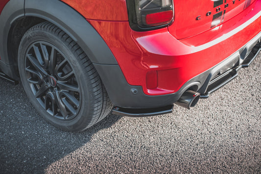 Heck Ansatz Flaps Diffusor für Mini Countryman Mk2 F60 JCW schwarz matt