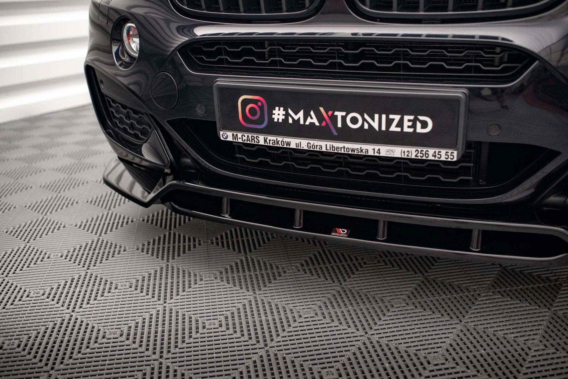 Front Ansatz V.2 für BMW X6 M-Paket F16 schwarz matt