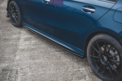 Seitenschweller Ansatz für V.1 für  Mercedes A35 AMG / AMG-Line W177  Carbon Look