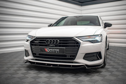 Front Ansatz V.2 für Audi A6 C8 schwarz Hochglanz