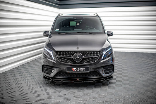 Front Ansatz V.5 für Mercedes-Benz V-Klasse AMG-Line W447 Facelift schwarz matt