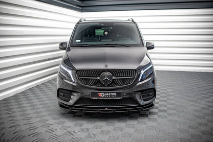 Front Ansatz V.5 für Mercedes-Benz V-Klasse AMG-Line W447 Facelift schwarz Hochglanz