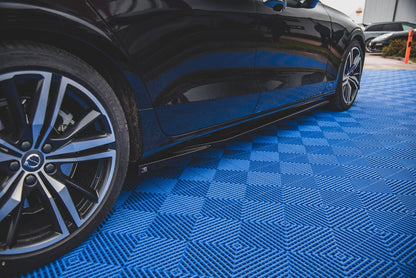 Seitenschweller Ansatz für V.1 für Volvo S60/V60 R-Design Mk3 schwarz matt