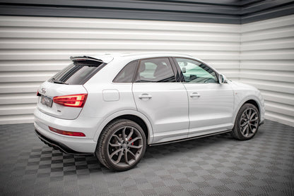 Seitenschweller Ansatz für Audi Q3 8U Facelift Carbon Look