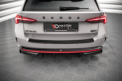 Diffusor Heck Ansatz für Skoda Octavia RS Mk4 schwarz matt