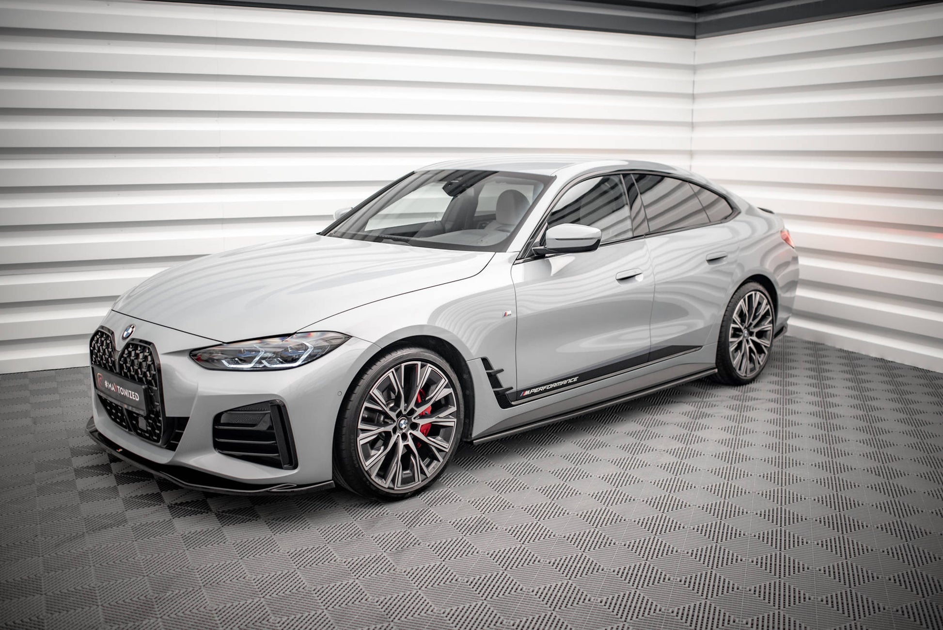 Seitenschweller Ansatz für V.1 für BMW 4er Gran Coupe M-Paket G26 schwarz Hochglanz