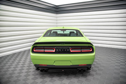 Mittlerer Diffusor Heck Ansatz für Dodge Challenger SRT Hellcat Mk3 schwarz Hochglanz