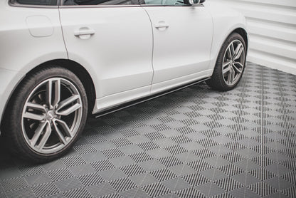 Seitenschweller Ansatz für Audi SQ5 Mk1 (8R) schwarz Hochglanz