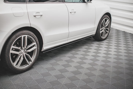Seitenschweller Ansatz für Audi SQ5 Mk1 (8R) schwarz Hochglanz