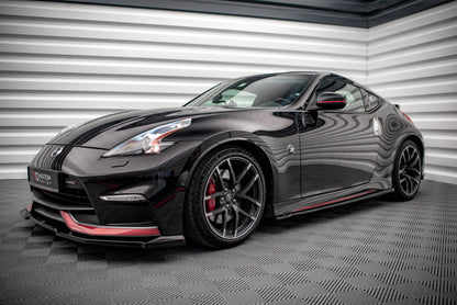 Seitenschweller Ansatz für V.1 für Nissan 370Z Nismo Facelift schwarz Hochglanz